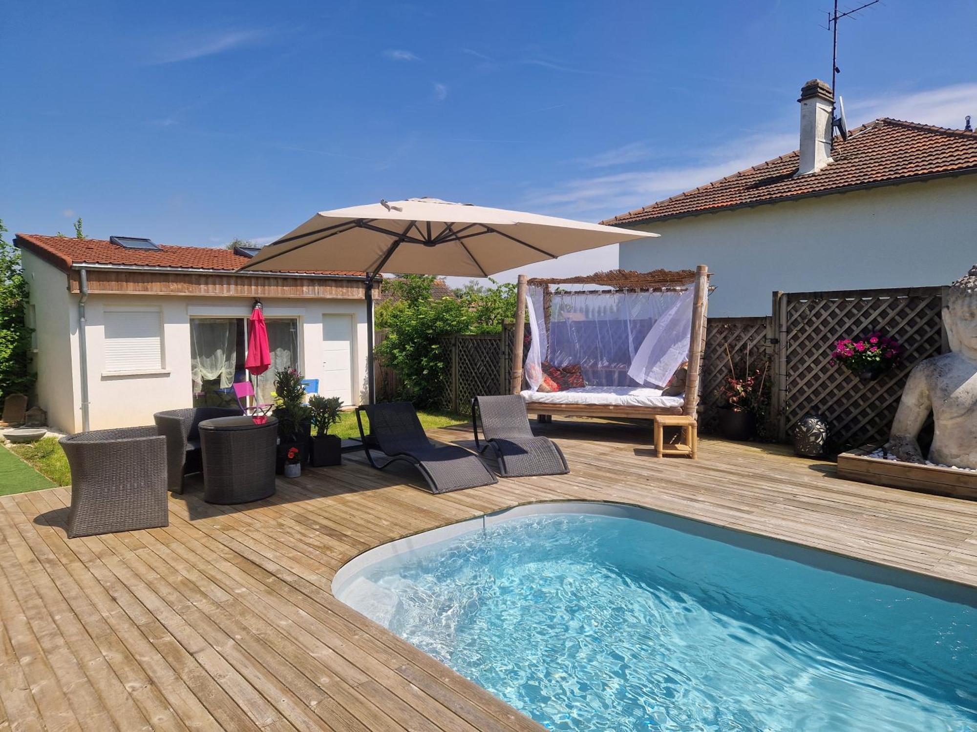 La Serenite Balinaise, Chambre Et Sdb Privee, Jardin , Piscine Et Jacuzzi En Saison, Pres De Chantilly, Parc Asterix Et Cdg Et Paris En 20' Орри-ла-Виль Экстерьер фото
