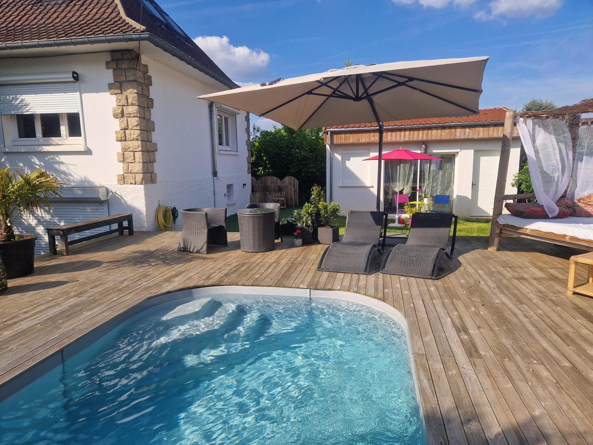 La Serenite Balinaise, Chambre Et Sdb Privee, Jardin , Piscine Et Jacuzzi En Saison, Pres De Chantilly, Parc Asterix Et Cdg Et Paris En 20' Орри-ла-Виль Экстерьер фото